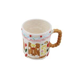 Gingerbread House Man Mug Ceramic Vintage 93691